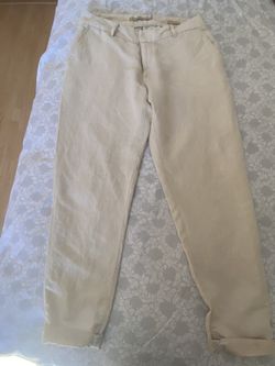 Women’s Beige Linen Pants.  New