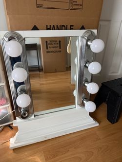 WHITE VANITY AND DESK