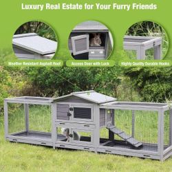 Bunny Hutch With Soft Washable Bedding Pads+ Portable Carrier