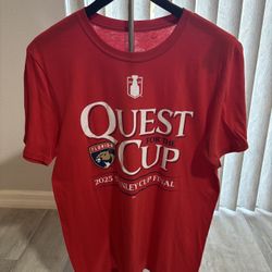 Florida Panthers Championship Red Tee! Size Medium 
