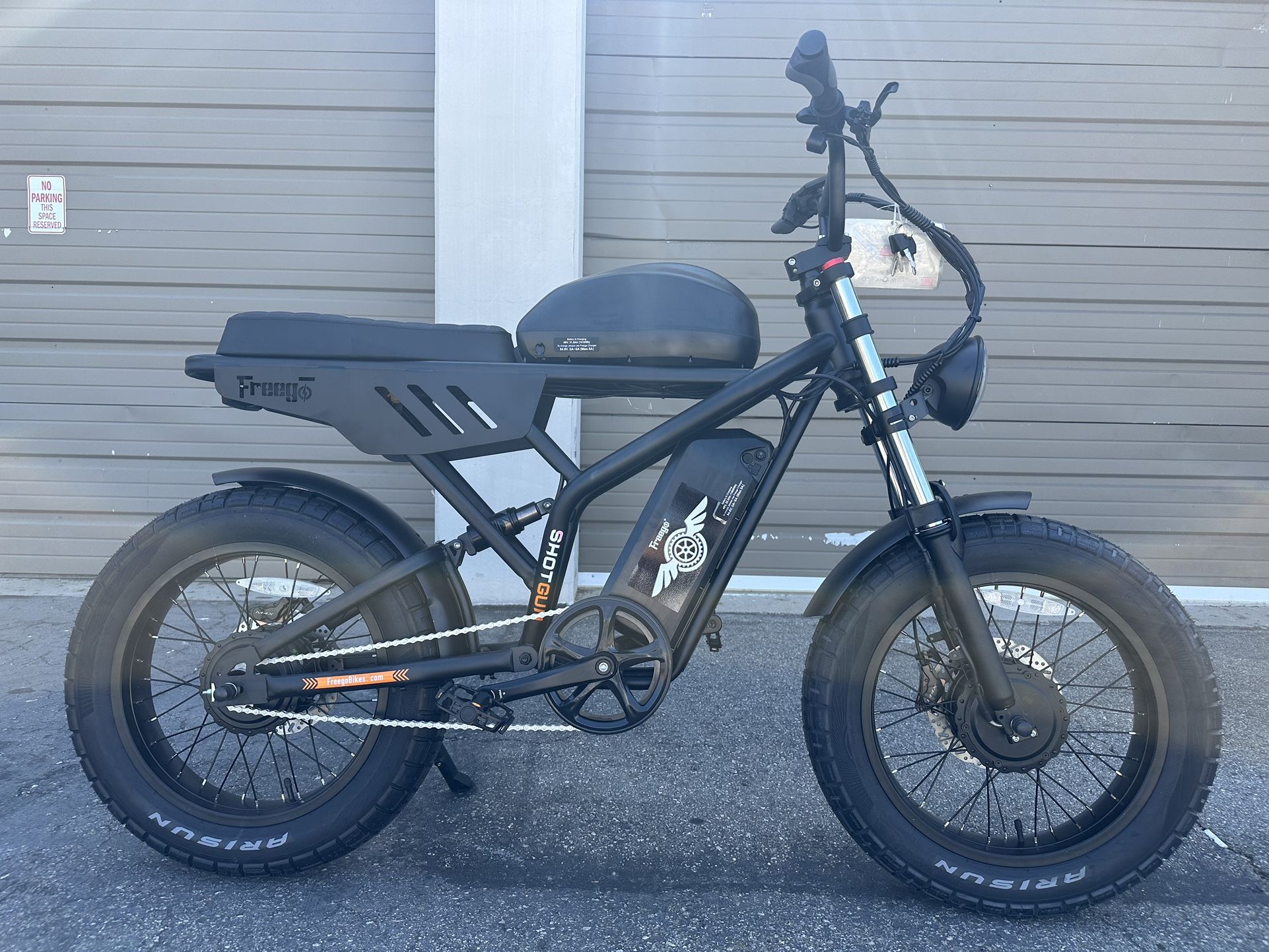 FREEGO Shotgun Flash F3 Pro Max 1000 Watt Peak Dual Motor Dual Battery Full Suspension Electric Bike In Black