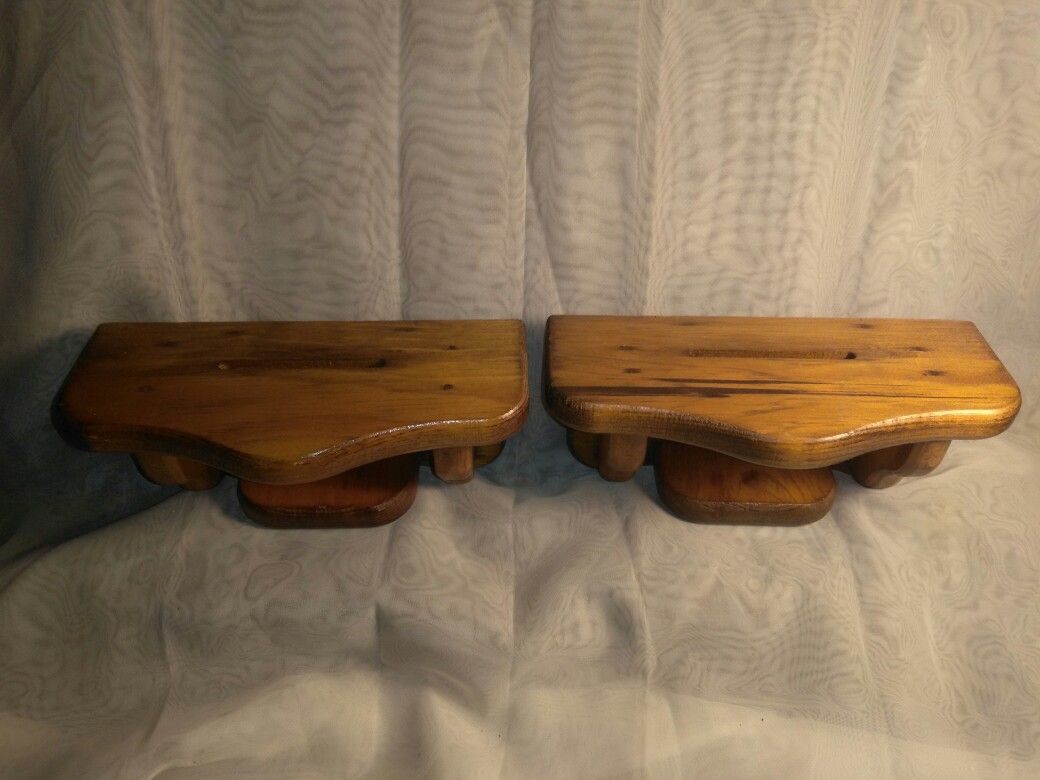 Wall Shelf Pair For Decorative Plates