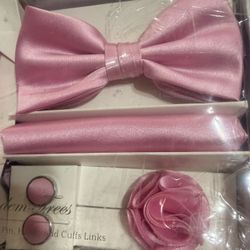 Solid Color Necktie, Satin Bow Tie, Pocket Square, Lapel, Cuff Links