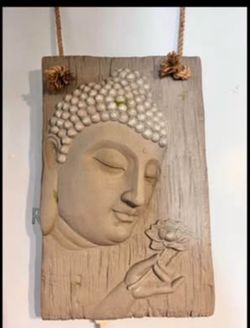 Buddha Wall Art w Lotus Flower Zen Decor
