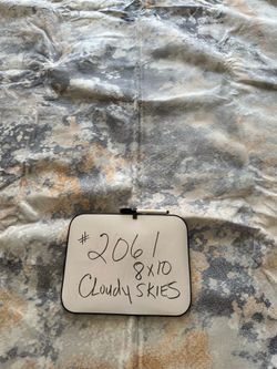 RUG, #2061, Cloudy Skies, 9x12