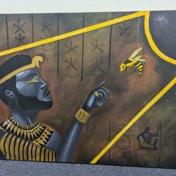 Large Oil And Pastel Painting 