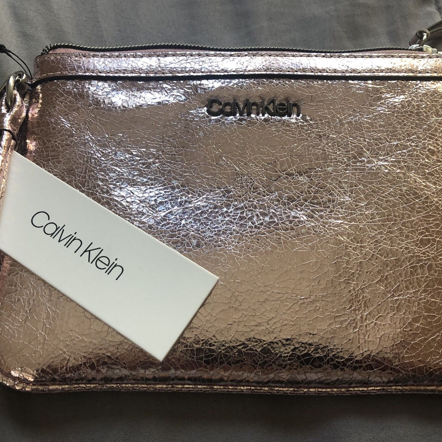Wristlet Calvin Klein Rosa Metálico