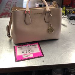 1003 Michael Kors 30T0GCAS7L Large Camille Pebbled Leather Crossbody Satchel Purse In Pink 018580