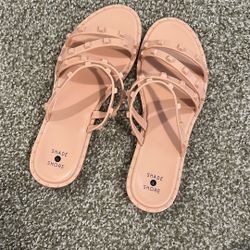 Tan Plastic Sandals 