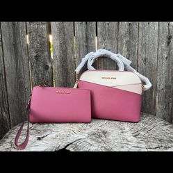 Michael Kors Cindy Dome Crossbody And Wallet 