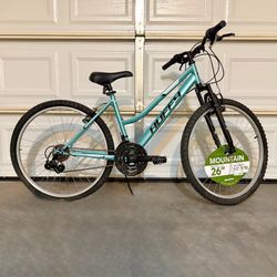 Huffy 26" Rock Creek Mountain Bike Off Road Tires, 18-Speed Bicycle, Mint