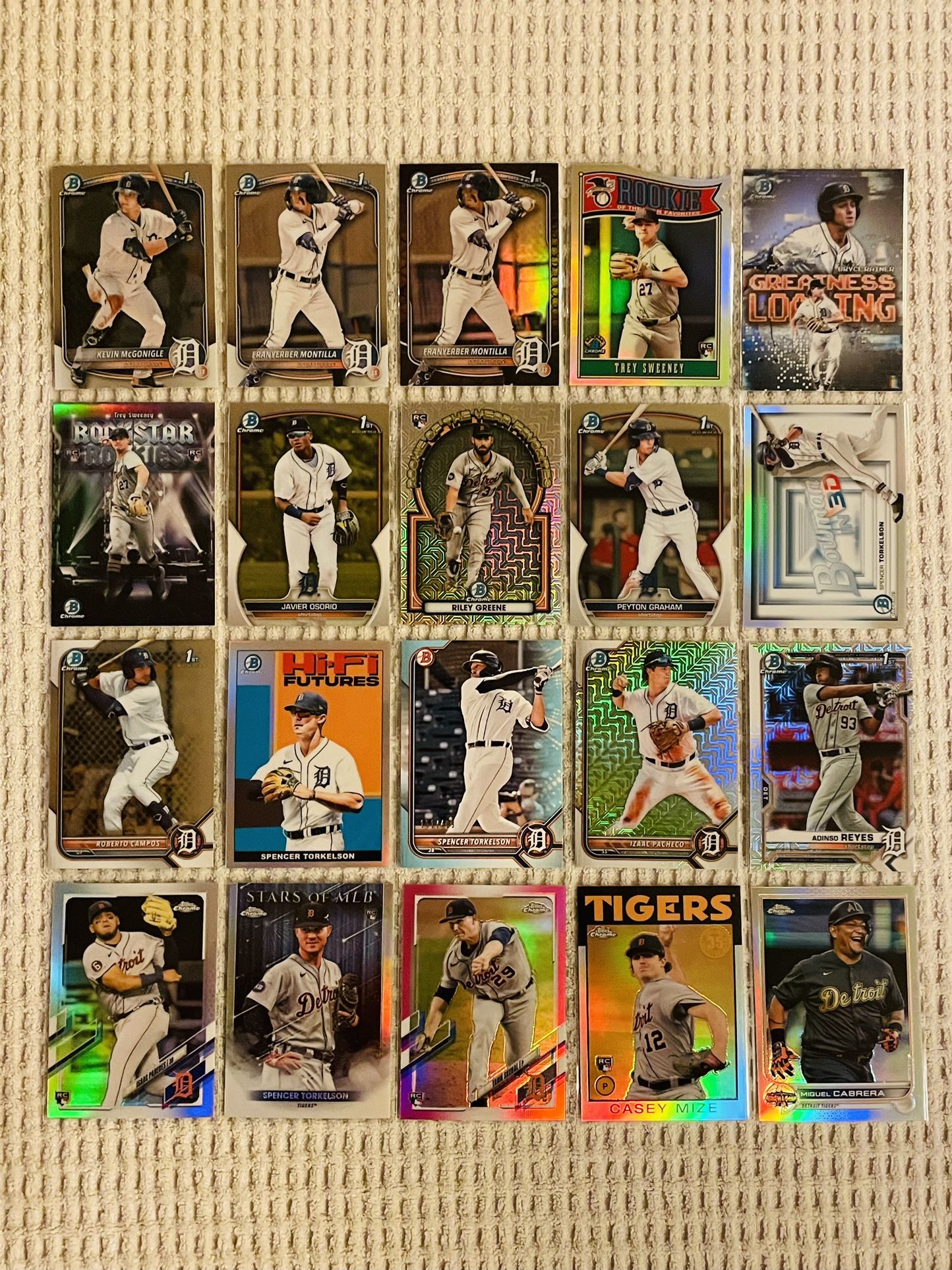 Detroit Tigers 40 Card Baseball Lot! Rookies, Prospects, Refractors, Prizms, Autographs, Relics, Memorabilia, Short Prints, Variations & More!
