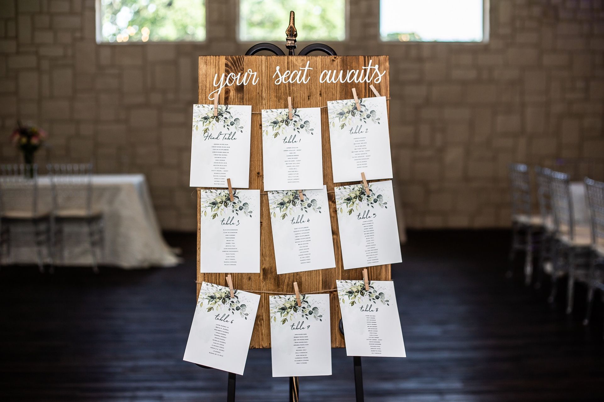 Seating chart - wedding