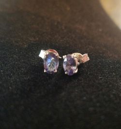 Real Tanzanite stud earrings