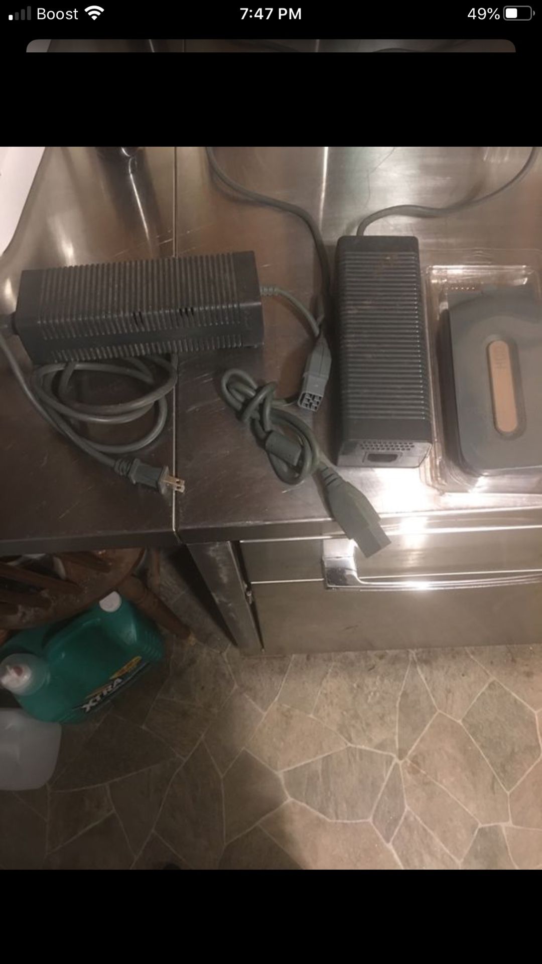 Xbox 360 power bricks and hard drive