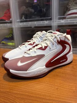 Nike Air Zoom Hyperset 2 IC White Crimson FQ7070-106 Volleyball Shoes Sz 11 NWOB