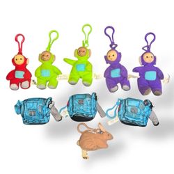 1999 Burger King Teletubbies Keychain Plush Bundle Lot Of 9
