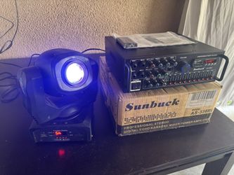 One DJ light and one amplifier Combo 