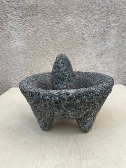 Molcajete- Vintage - Culinary Tool- Pestle and Mortar 