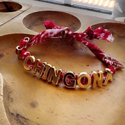 Chingona Red Bandana Bracelet
