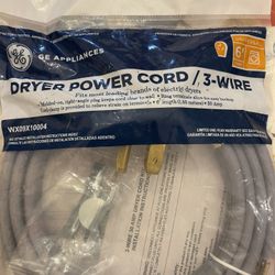 Dryer Power Cord/3 Wire 