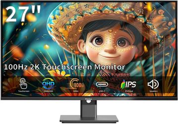 Touchscreen Monitor 27 Inch 2K 100Hz Gaming Monitor, QHD 2560x1440 IPS PC Monitor, 10-Point Multi Touch Screen Computer Monitor#2866bup1