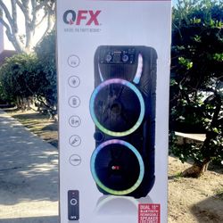 QFX Dual 15" Bluetooth rechargeable speaker two way loudspeaker🎶🎶🎶