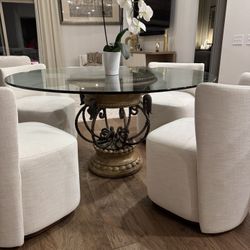 Glass Top Dining Table
