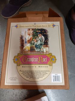 Rare hard find hand painted angels angel mom ,& baby new in box