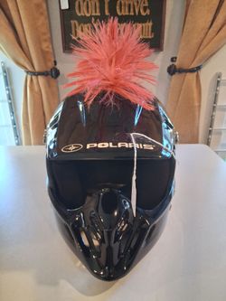 Polaris Full-Face Helmet Black with Mohawk