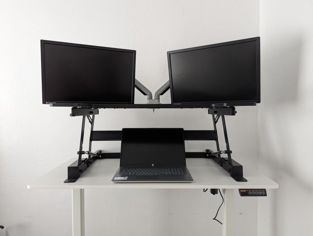 Dual Monitor Bracket Arms With Moniters,New Products : American Fashion Style Bags On Sale