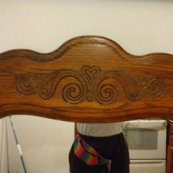 Big Antique Wooden Mirror 