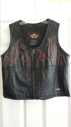 Women's leather Harley-Davidson pants and vest
