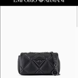 QUILTED NAPPA LEATHER-EFFECT MINI BAG WITH FLAP