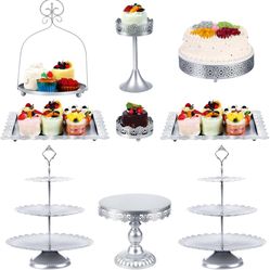 Silver Cake Stand Cupcake stand Dessert Table Display 