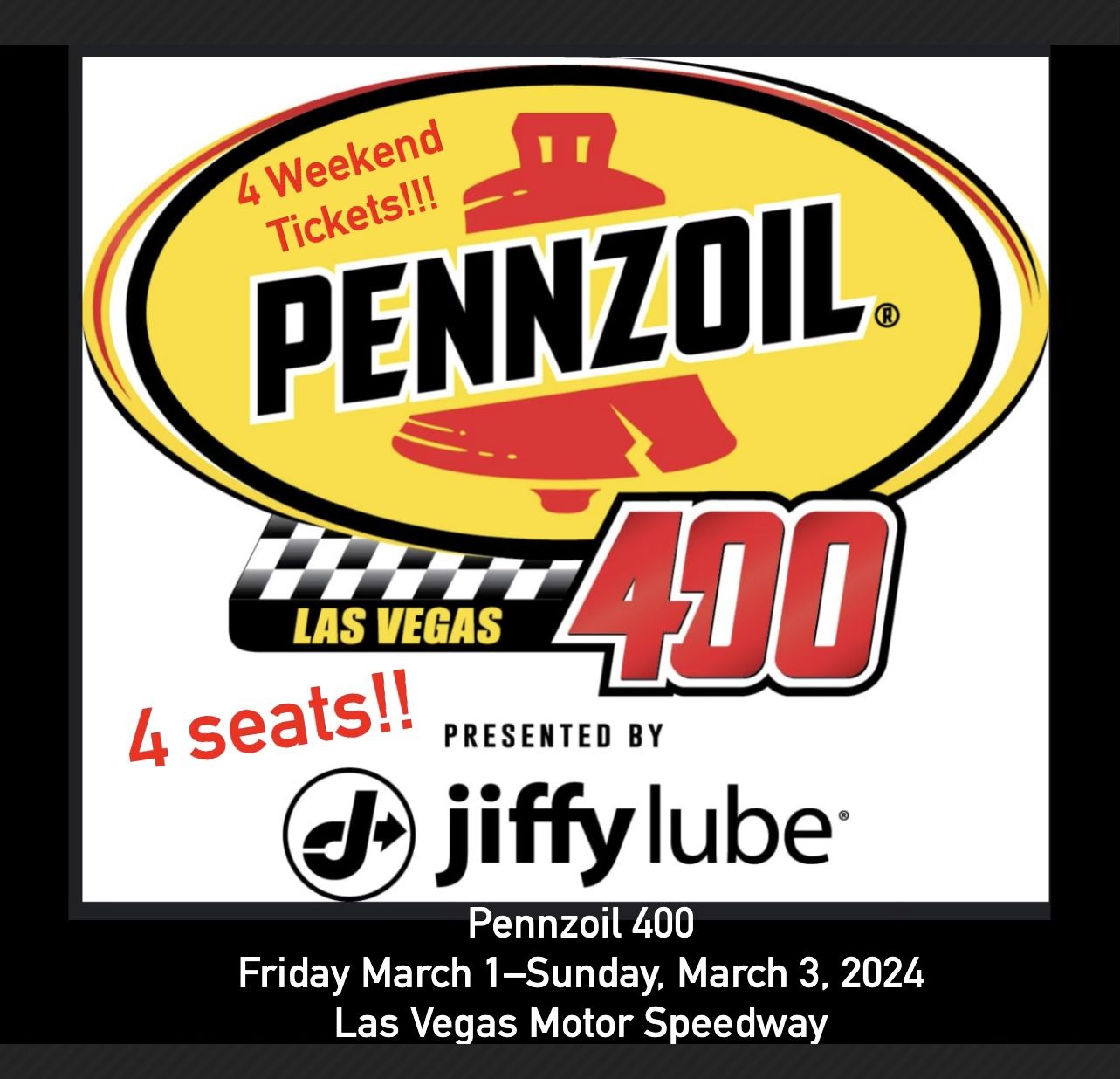 Las Vegas NASCAR Weekend Cup Series Penzoil 400 Race Motor Speedway