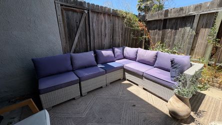 Outdoor patio sectional furniture set