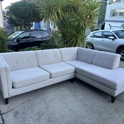 Light Gray Sectional Couch-FREE Delivery