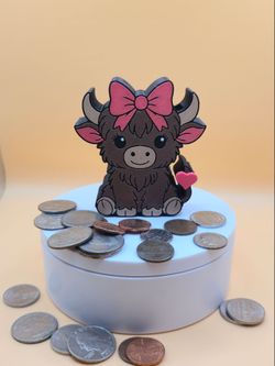 Adorable Highland Cow Coin Sorters