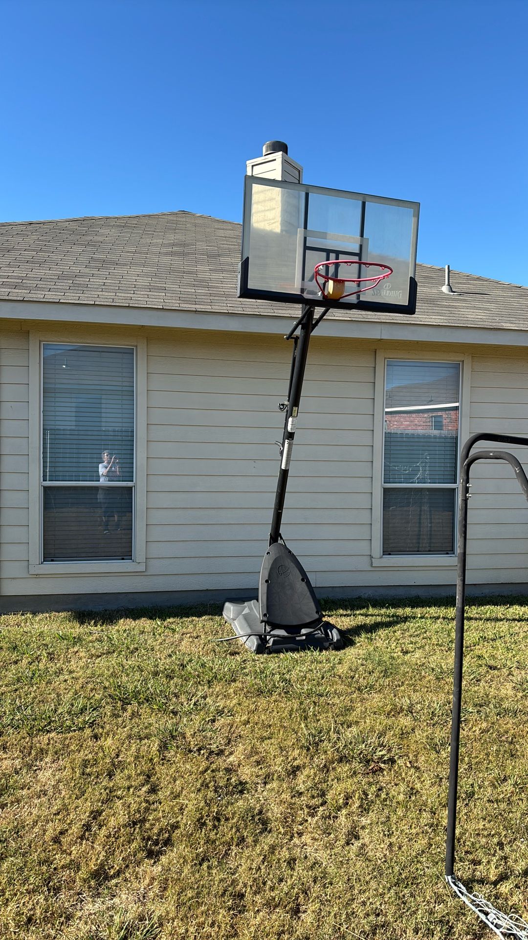 Spaulding Basketball Goal $40. Air Trax $25