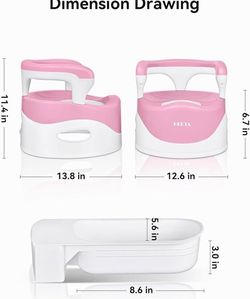 HEETA Potty Chair for Girls, Toddler Potty Training Seat Comfortable Potty Chair with a High Backrest Handles and Splash Guard, Removable Bowl Ea