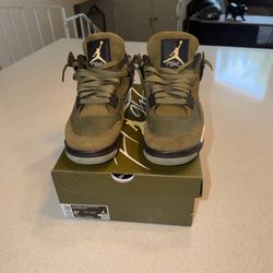 Size 8.5 - Jordan 4 SE Retro Low Craft - Olive (no Soles)