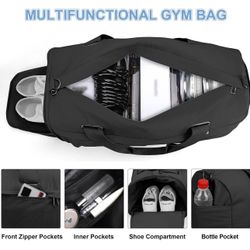 NEW Travel Duffle Weekender Carry on Overnight Bag Gym Duffel Bag w/ Shoe Compartment Women Men $10 (Retail $40)