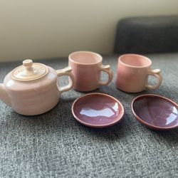 Pink Ceramic Tea Set 