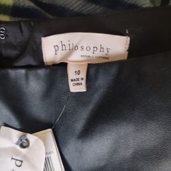 Philosophy Faux Leather Pencil Skirt