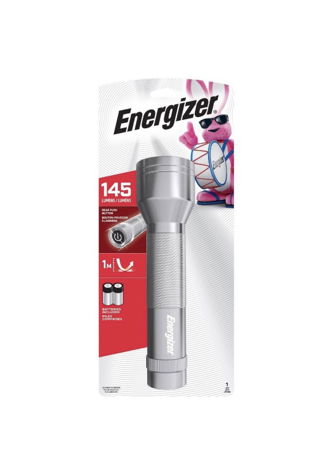 Energizer 6 LED Metal Flashlight with Non-Slip Textured Grip (Batteries Included)