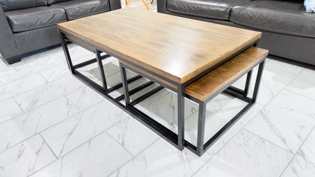 Industrial Modern Coffee Table Set