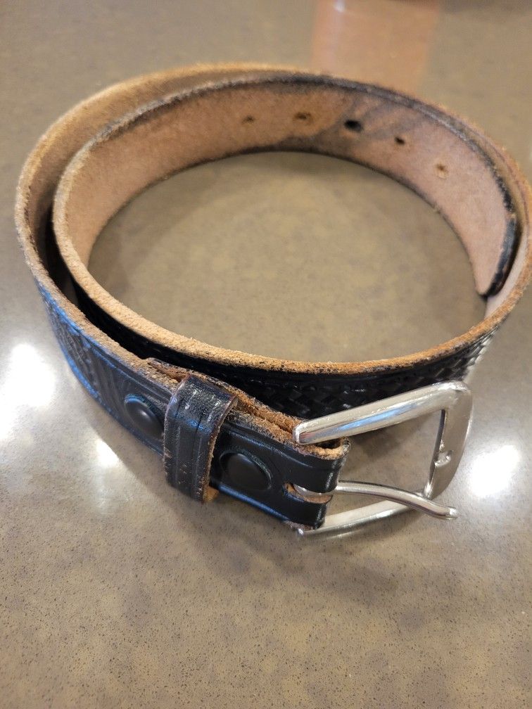 Dutyman Black Leather Belt
