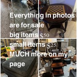 All big items $50 and small items $25