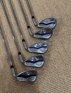 Callaway X2 Hot Iron Set 7-9 PW SW 5 Clubs Steel Shafts Regular Flex RH